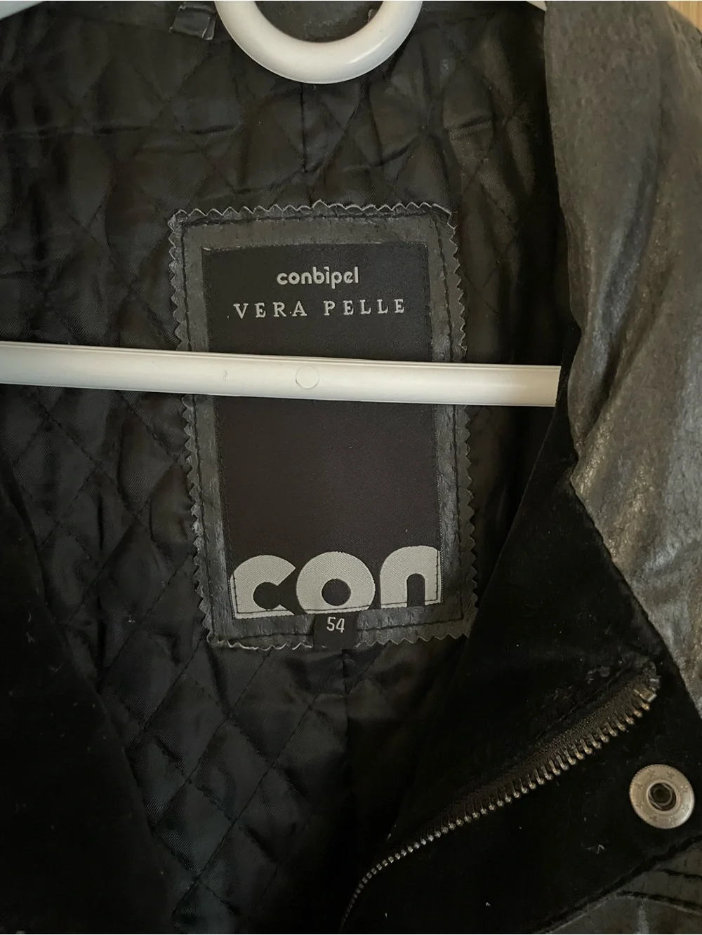 Men's Black Leather Military Field Jacket